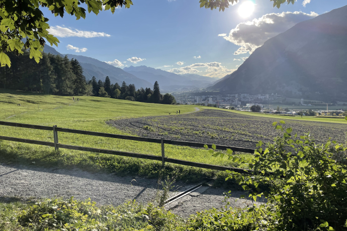 Aussicht beim Fürstenwald über die Stadt Chur Aussicht über die Stadt Chur vom Churer Höhenweg aus